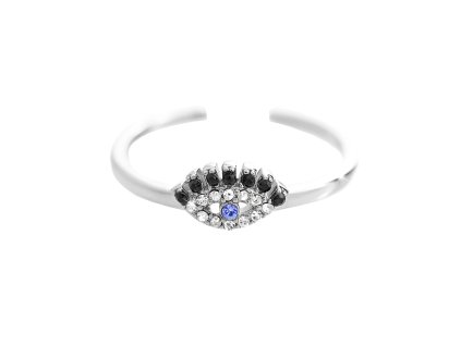 10341 stribrny prsten oko s krystaly swarovski crystal stribro 925 1000