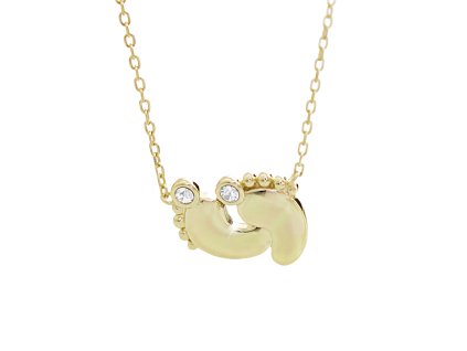 10350 pozlaceny stribrny nahrdelnik dve nohy s krystaly swarovski crystal stribro 925 1000