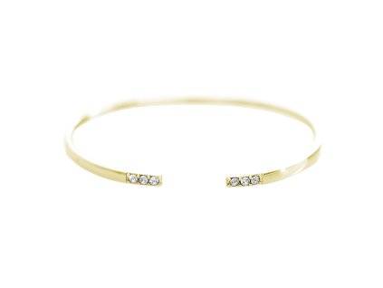 10392 pozlaceny stribrny naramek tri krystaly na obou koncich swarovski crystal stribro 925 1000