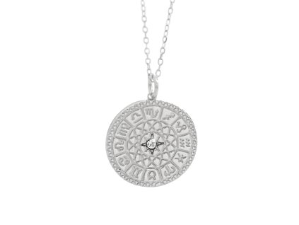 10440 stribrny nahrdelnik zodiak ozdobeny krystalem swarovski crystal stribro 925 1000