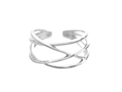 10482 stribrny masivni prsten cik cak bez krystalu stribro 925 1000
