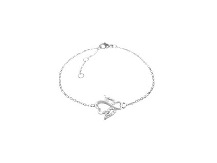 10515 stribrny naramek andel s kridly osazenymi krystaly swarovski crystal stribro 925 1000