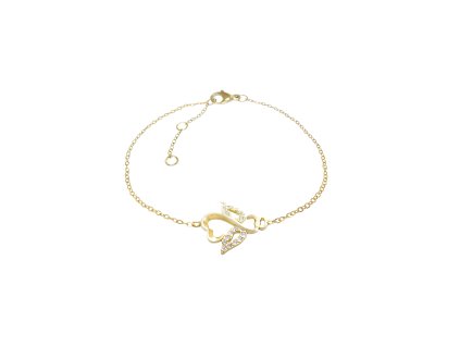 10518 pozlaceny stribrny naramek andel s kridly osazenymi krystaly swarovski crystal stribro 925 1000