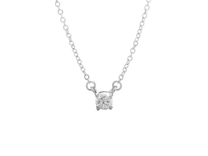 10557 stribrny nahrdelnik kubicky zirkon crystal 4mm stribro 925 1000