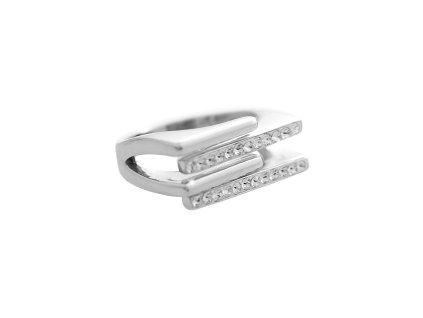 10581 stribrny prsten tri rady s krystaly swarovski crystal stribro 925 1000