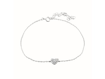 10689 stribrny naramek male srdicko s krystaly swarovski crystal stribro 925 1000