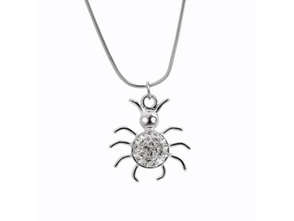 10731 stribrny nahrdelnik pavoucek s krystaly swarovski crystal stribro 925 1000