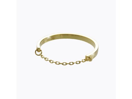 10782 pozlaceny stribrny prsten jeden retizek bez krystalu stribro 925 1000