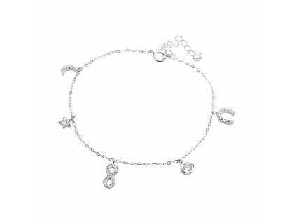 10818 stribrny naramek s nekolika ovesy a s krystaly swarovski crystal stribro 925 1000