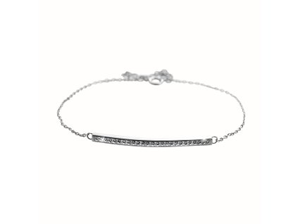 10956 stribrny naramek s pruhem krystalu swarovski crystal stribro 925 1000