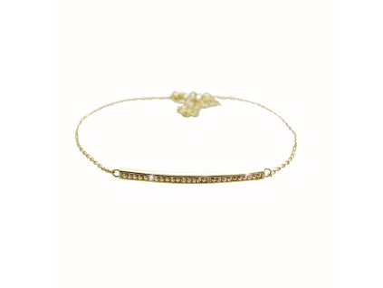 10962 pozlaceny stribrny naramek s pruhem krystalu swarovski crystal stribro 925 1000