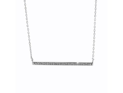 10965 stribrny nahrdelnik s pruhem krystalu swarovski crystal stribro 925 1000