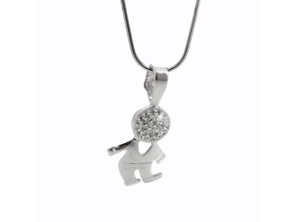 10995 stribrny nahrdelnik postavicka s krystaly swarovski crystal stribro 925 1000