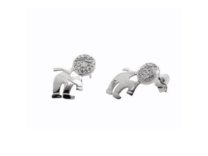 10998 stribrne nausnice puzety postavicka s krystaly swarovski crystal stribro 925 1000