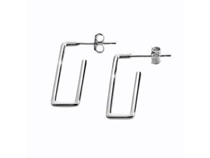 11031 stribrne nausnice puzety hranate cecko bez krystalu stribro 925 1000