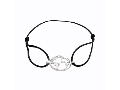 11793 snurkovy naramek se stribrnym priveskem zeme bez krystalu stribro 925 1000