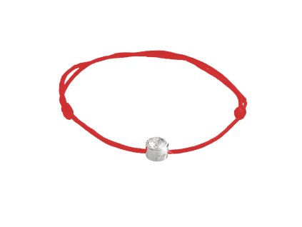 11802 snurkovy naramek se stribrnym priveskem satonu swarovski crystal red stribro 925 1000
