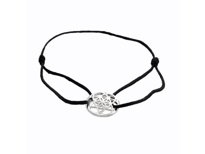 11817 snurkovy naramek se stribrnym priveskem mandaly bez krystalu stribro 925 1000