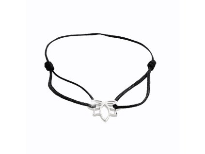 11823 snurkovy naramek se stribrnym priveskem lekninu bez krystalu stribro 925 1000