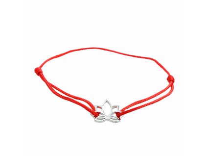 11826 snurkovy naramek se stribrnym priveskem lekninu bez krystalu red stribro 925 1000