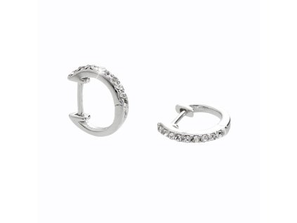 11835 stribrne nausnice mini kreole osazene krystaly swarovski crystal stribro 925 1000