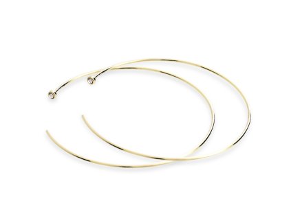 11859 vetsi pozlacene stribrne provlekaci nausnice s krystalem swarovski crystal stribro 925 1000