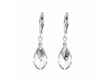 11892 stribrne nausnice klapky se sklenenou slzou swarovski crystal stribro 925 1000