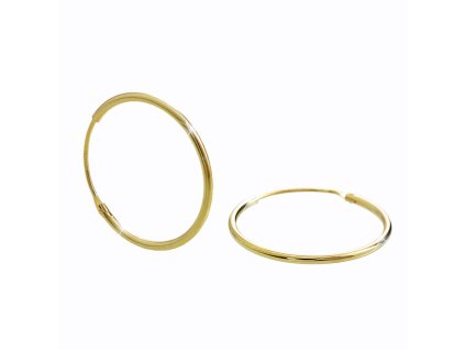 11922 stribrne pozlacene nausnice kreole male bez krystalu stribro 925 1000