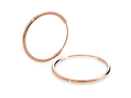 11925 stribrne ruzove zlate nausnice kreole male bez krystalu stribro 925 1000