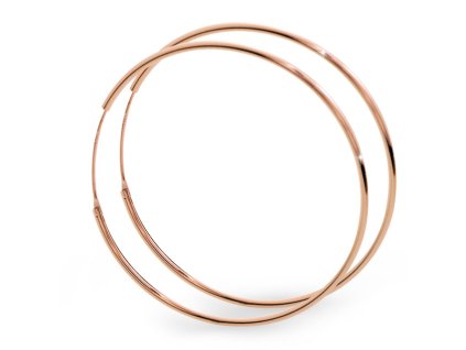 11934 stribrne ruzove zlate nausnice kreole velke bez krystalu stribro 925 1000