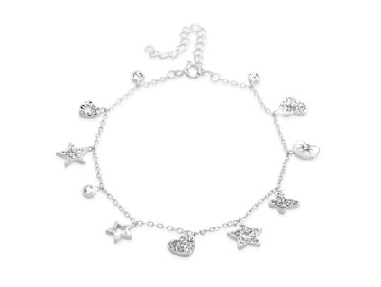 11949 stribrny naramek s ovesy a krystaly swarovski crystal stribro 925 1000