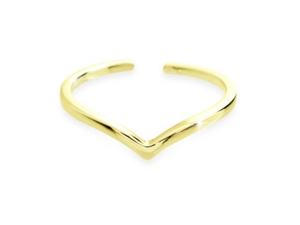 11976 pozlaceny stribrny prsten spicka bez krystalu stribro 925 1000