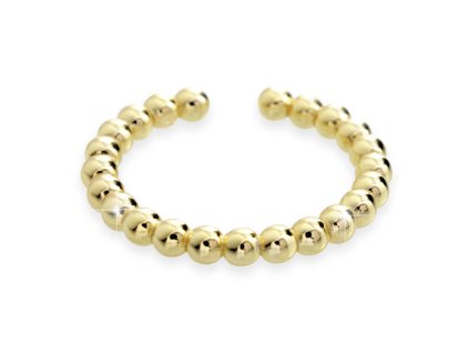 11982 pozlaceny stribrny prsten cely z drobnych kulicek bez krystalu stribro 925 1000