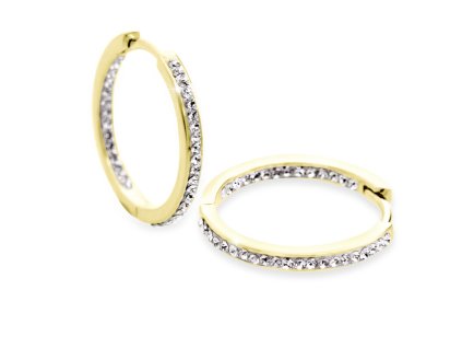 11994 stribrne nausnice kreole s krystaly swarovski crystal po vnitrni a vnejsi strane stribro 925 1000