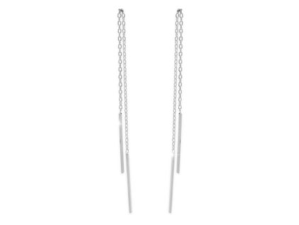 12003 stribrne provlekaci nausnice dva retizky stribro 925 1000