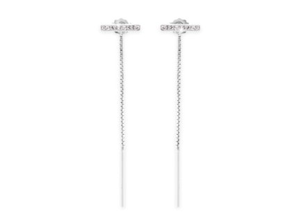 12009 stribrne nausnice puzety carka s retizkem a s krystaly swarovski crystal stribro 925 1000