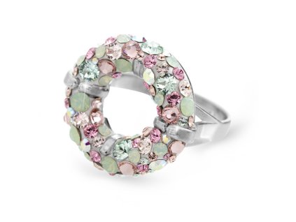 12072 stribrny napadity prsten kruh s krystaly swarovski multi stribro 925 1000