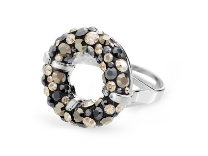 12075 stribrny napadity prsten kruh s krystaly swarovski topaz stribro 925 1000