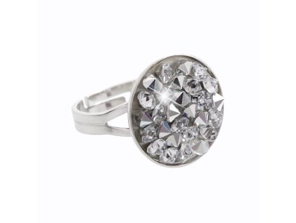 14394 stribrny prsten s kulatym luzkem a krystaly swarovski crystal stribro 925 1000