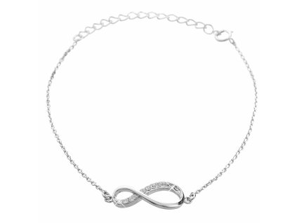 14403 stribrny naramek s priveskem nekonecno s krystaly swarovski crystal stribro 925 1000
