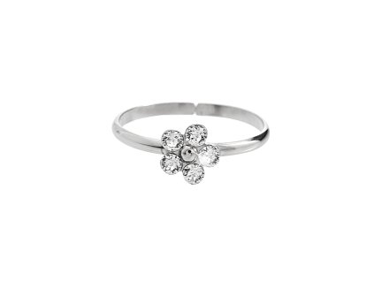 14568 stribrny prsten kyticka s peti krystaly swarovski crystal stribro 925 1000