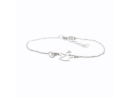 14826 stribrny naramek s priveskem andela a krystalu swarovski crystal stribro 925 1000