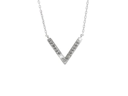 14871 stribrny nahrdelnik pismeno v zdobeny krystaly swarovski crystal stribro 925 1000