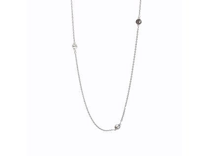 14898 dlouhy stribrny nahrdelnik ozdobeny samostatnymi krystaly swarovski crystal stribro 925 1000