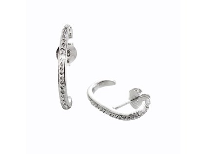 14910 stribrne nausnice puzety vetsi obloucek osazene krystaly swarovski crystal stribro 925 1000