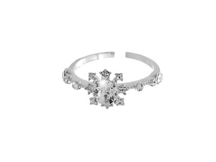 14913 stribrny prsten s vlockou zdobeny krystaly swarovsk crystal stribro 925 1000