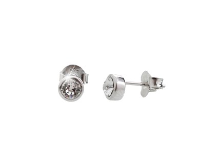 15036 stribrne nausnice puzety zdobene jednim krystalem swarovski crystal stribro 925 1000