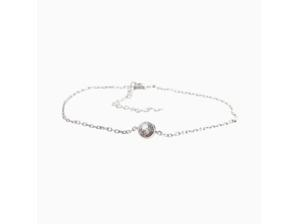 15045 stribrny naramek zdobeny jednim krystalem swarovski crystal stribro 925 1000