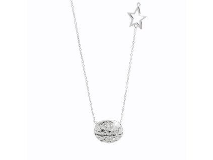 15090 stribrny nahrdelnik s medailonkem all my dreams come true a krystaly swarovski crystal stribro 925 1000