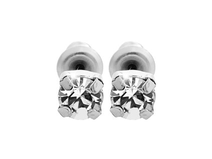 15236 nausnice puzety z bizuterni slitiny jeden krystal swarovski 4mm crystal